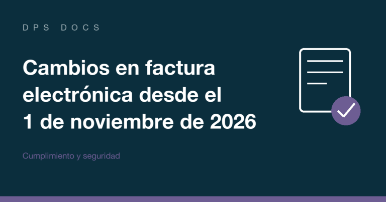 Documento con marca de verificación: cambios de factura electrónica 1 de noviembre de 2026